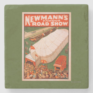 Newmann's Famous Magic Road Tent Show Poster Stone Coaster