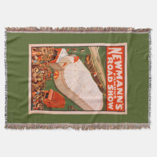 Newmann's Famous Magic Road Tent Show Poster Throw Blanket