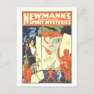 Newmann's Wonderful Spirit Mysteries Poster Postcard