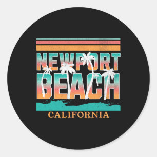 Newport Beach _3 Classic Round Sticker