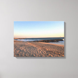 Newport Beach at Sunset, California Canvas Print