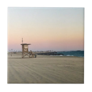 Newport Beach at Sunset, California Tile