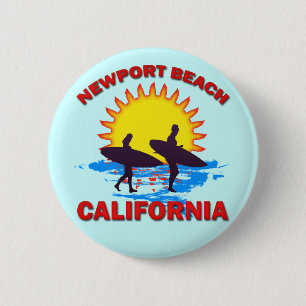 NEWPORT BEACH CALIFORNIA 6 CM ROUND BADGE