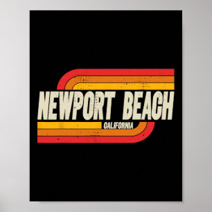 Newport Beach California Ca City Vintage Poster