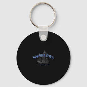 Newport Beach California Nautical Sailing Design Key Ring