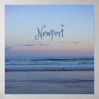 Newport Beach California Ocean Sunrise Blue