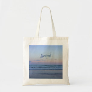 Newport Beach California Ocean Sunrise Blue Tote Bag