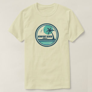 Newport Beach California Palm Tree Birds T-Shirt