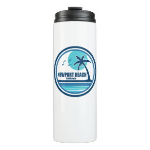 Newport Beach California Palm Tree Birds Thermal Tumbler
