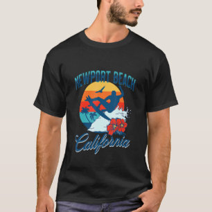 Newport Beach California Surf Summer Vacation Vint T-Shirt