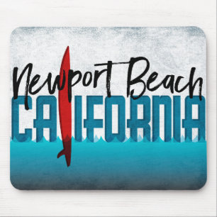 Newport Beach California Surfboard Surfing Mouse Pad