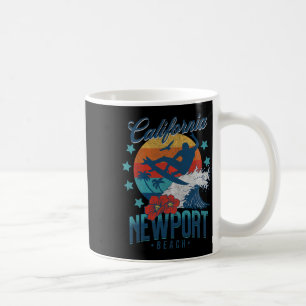 Newport Beach California Surfing Vintage Vacation Coffee Mug