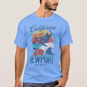 Newport Beach California Surfing Vintage Vacation T-Shirt