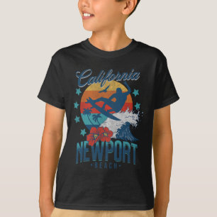 Newport Beach California Surfing Vintage Vacation  T-Shirt