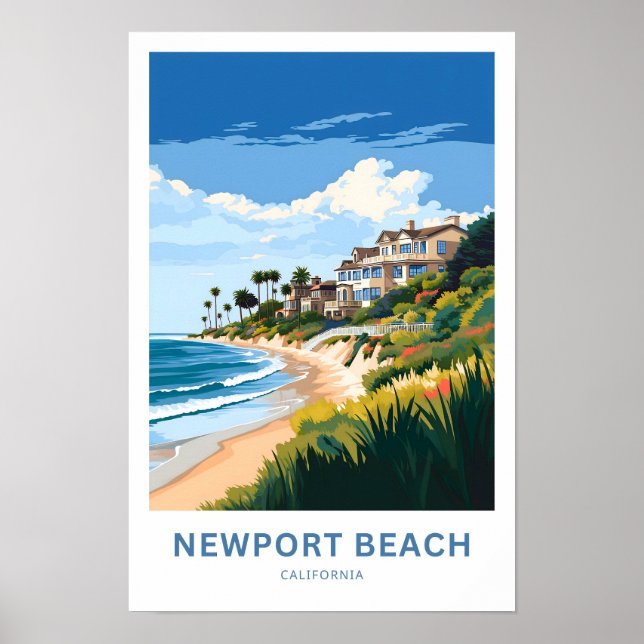 Newport Beach California Travel Poster (Front)