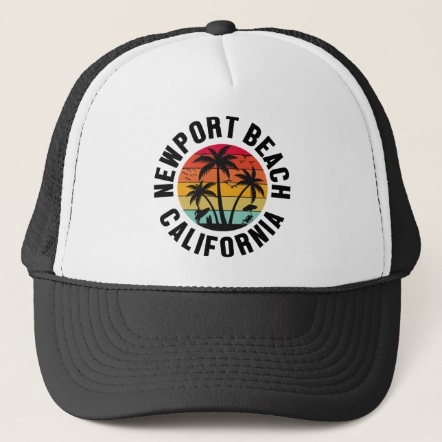 Newport Beach,California Trucker Hat (Front)