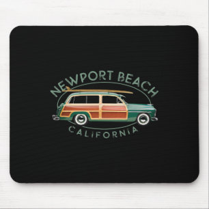 Newport Beach California Vintage Surfing Mouse Pad