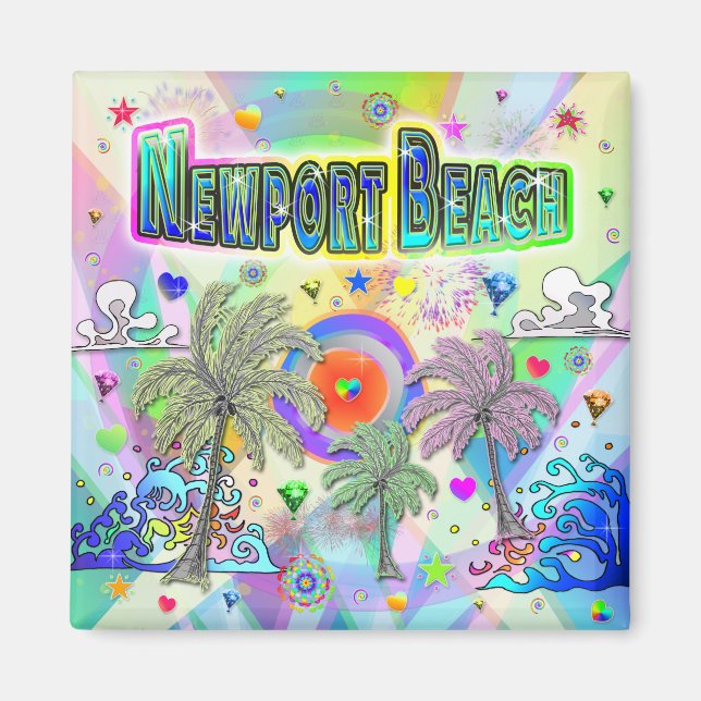 Newport Beach Deep Dream Magnet (Front)