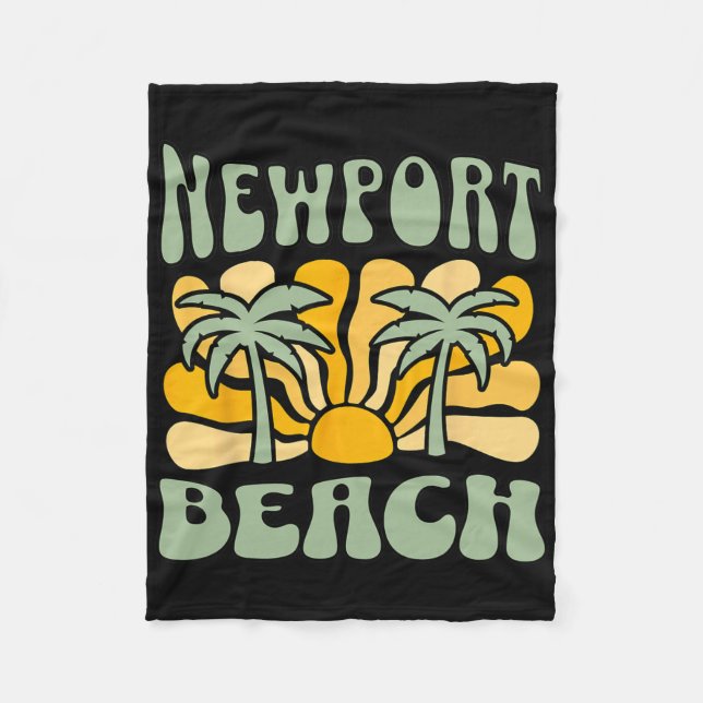 Newport Beach  Fleece Blanket (Front)