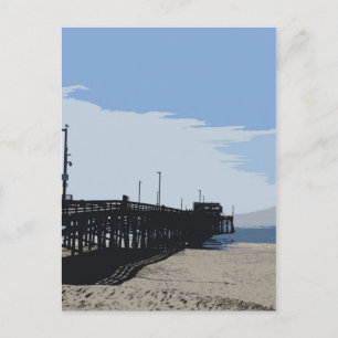 Newport beach pier postcard