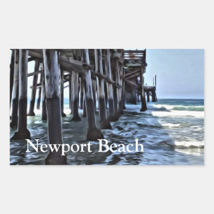 Newport Beach - Rectangle Stickers, Glossy Rectangular Sticker