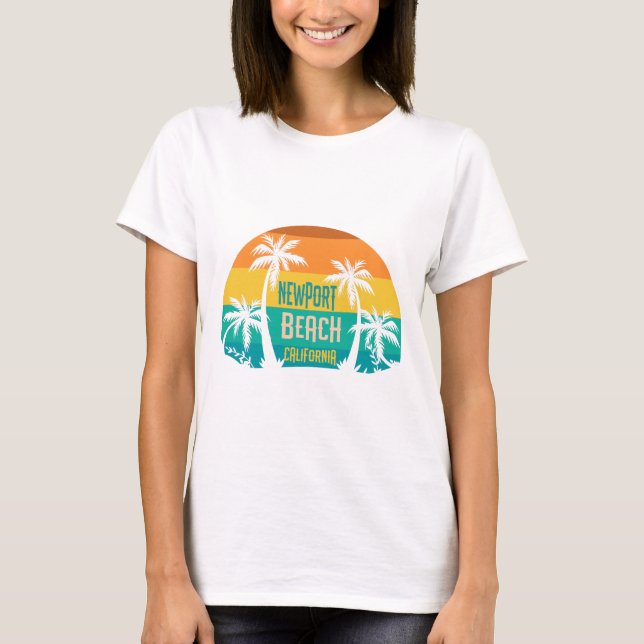 Newport Beach Retro T-Shirt (Front)