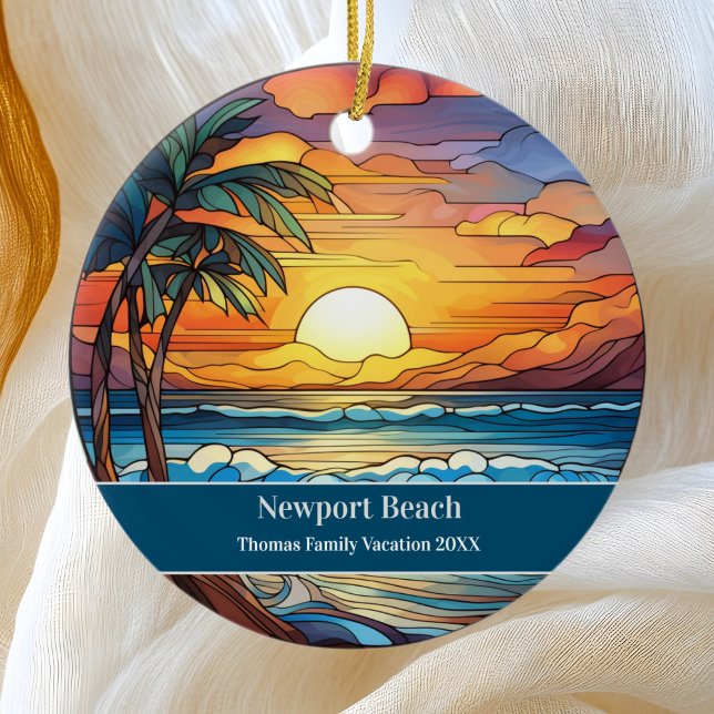 Newport Beach Vacation Ceramic Tree Decoration (Creator Uploaded)