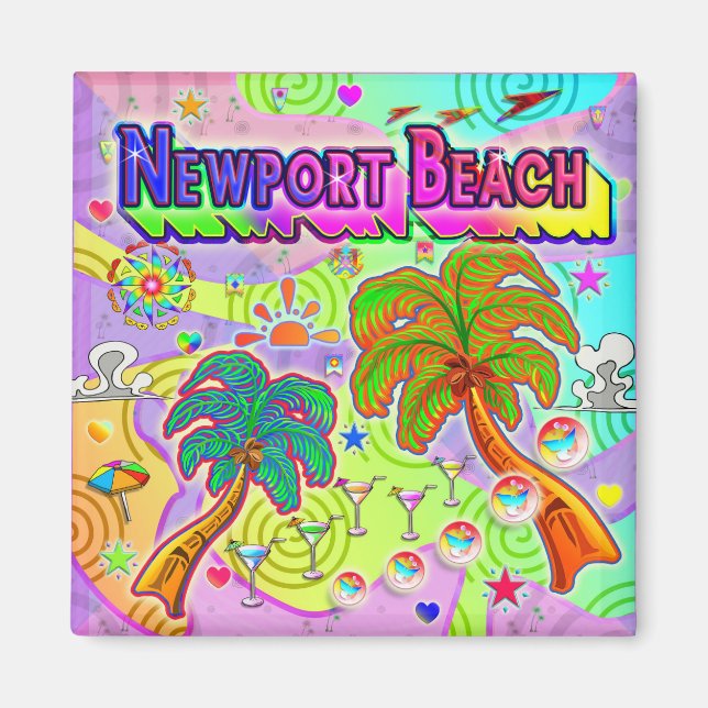 Newport Beach Vacation Target Magnet (Front)