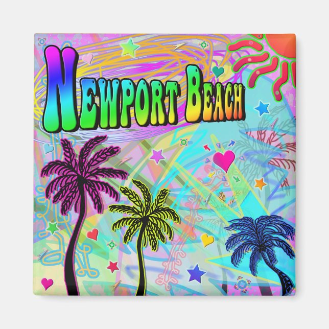 Newport Beach Vivid Romance Magnet (Front)