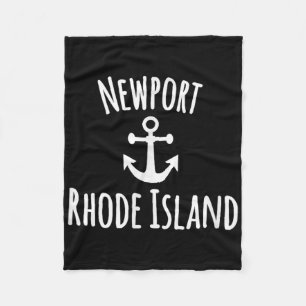 Newport Boating Nautical Sailing Coastal Boat Ocea Fleece Blanket