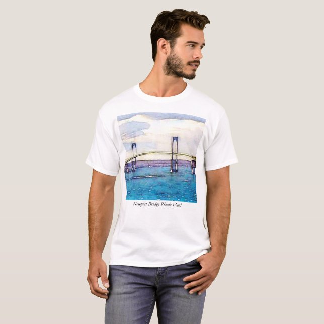 Newport Bridge Rhode Island Tshirt (Front Full)