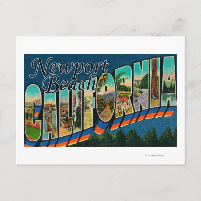 Newport, California - Large Letter Scenes Postcard (Front)