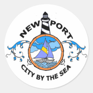 Newport. Classic Round Sticker