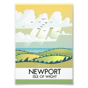Newport Isle of Wight travel poster. Photo Print