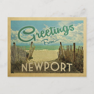 Newport Postcard Beach Vintage Travel