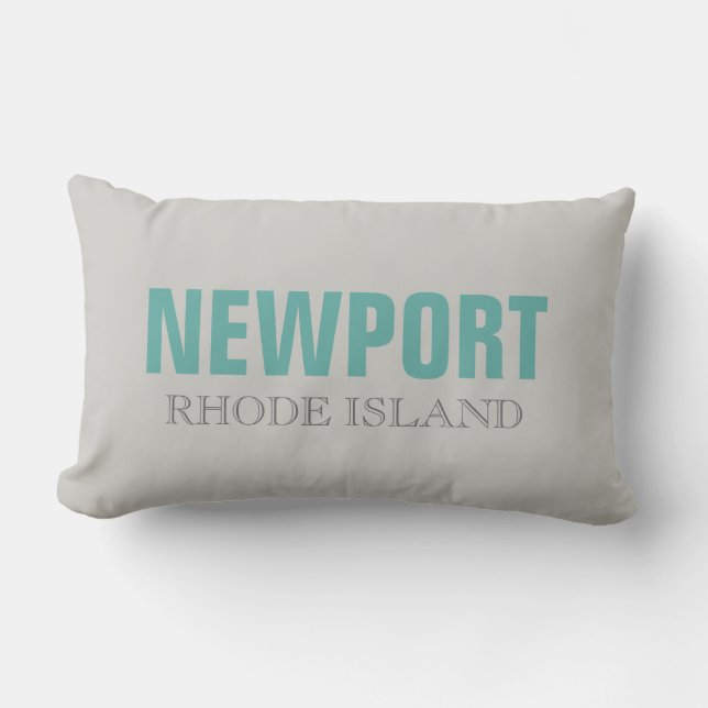 Newport Rhode Island Beach Throw Pillow (Front)