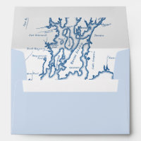 Newport Rhode Island Map Light Blue Wedding