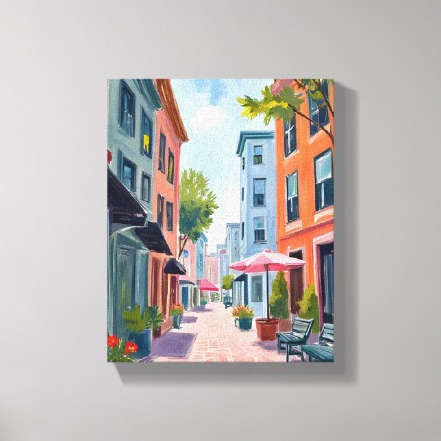 Newport Rhode Island Painting Canvas Print (Front)