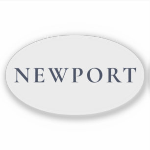 Newport Rhode Island Preppy Coastal Oval