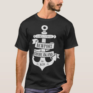 Newport Rhode Island RI Vintage Boat Anchor Tee