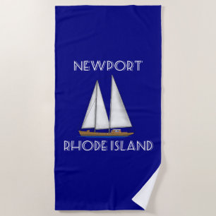 Newport Rhode Island Sailing Beach Towel