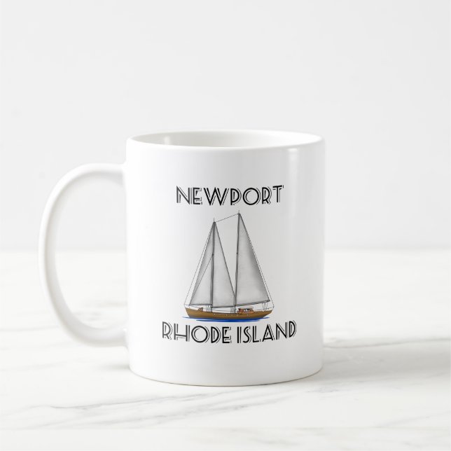 Newport Rhode Island Sailing Coffee Mug (Left)
