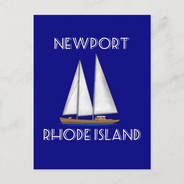 Newport Rhode Island Sailing Postcard (Front)
