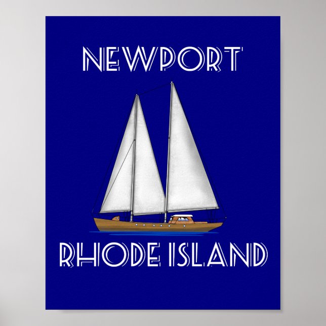 Newport Rhode Island Sailing Poster (Front)