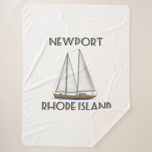 Newport Rhode Island Sailing Sherpa Blanket (Front)
