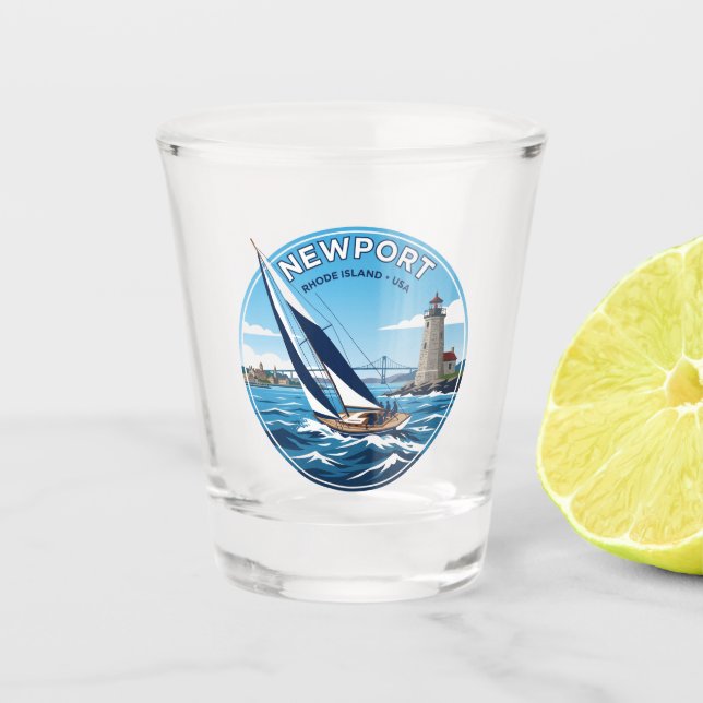 Newport Rhode Island Shot Glass (Front)