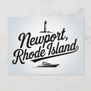 Newport, Rhode Island typography Postcard