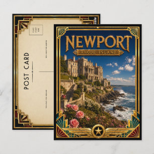 Newport Rhode Island Vintage Art Deco Golden Age Postcard