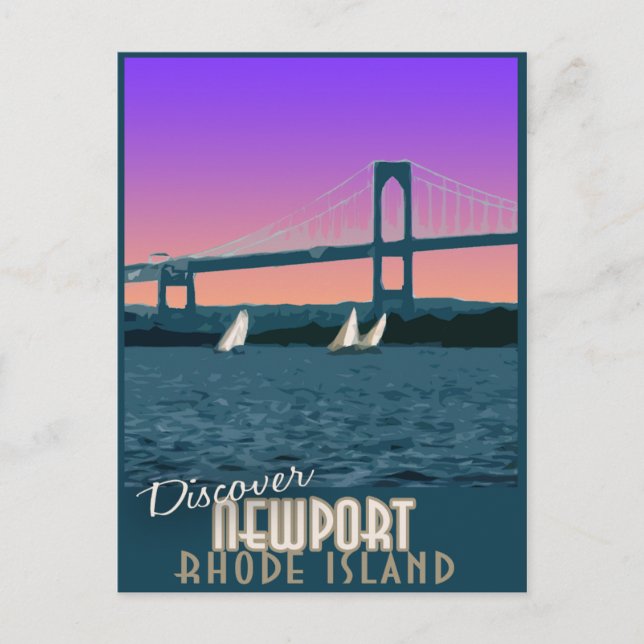 Newport Rhode Island Vintage Travel Postcard (Front)