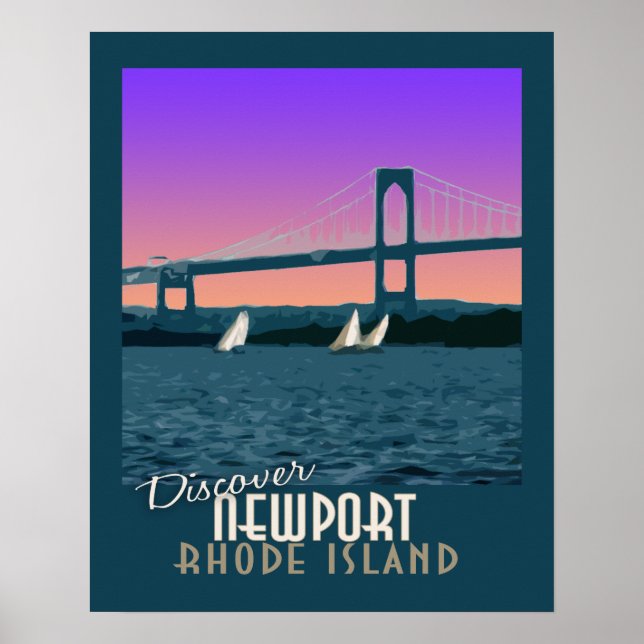 Newport Rhode Island Vintage Travel Poster (Front)